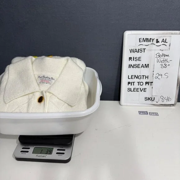 Knit Fashion VTG 50s Knit Cape Poncho One Size White Floral Embroidered Cottage - Picture 8 of 11